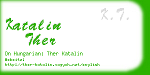 katalin ther business card